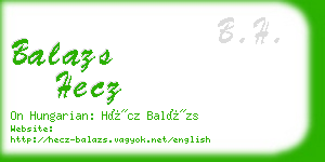 balazs hecz business card